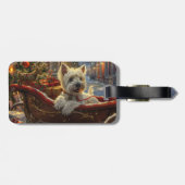 ウエストハイランドホワイトテリアードッグクリスマスフェスティバル ラゲッジタグ (裏面横)