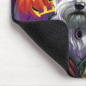 ウエストハイランドホワイトテリアードッグハロウィーンウィッチ マウスパッド (コーナー)