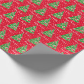 ウエストハイランドホワイトテリアードップレグスクリスマスツリーGrn ラッピングペーパー (角)
