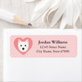 ウエストハイランドホワイトテリア差出人住所ラベル ラベル (インサイチュ)