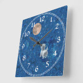 ウエストハイランドホワイトテリア時計 スクエア壁時計 (傾斜)