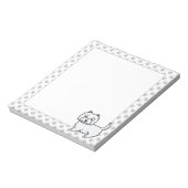 ウエストハイランドホワイトテリア漫画の犬と歩き ノートパッド (回転)