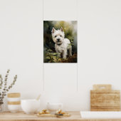 ウエストハイランドホワイトテリア犬アートプリントポスター ポスター (キッチン)