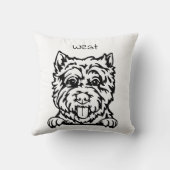 ウエストハイランドホワイトテリア犬 クッション (裏面)