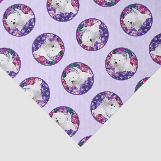 ウエストハイランドホワイトテリア絵を描ーのウェスティードッグ 薄葉紙 (詳細)