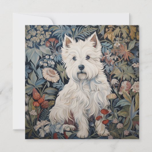 ウエストハイランドホワイトテリア誕生日 サンキューカード (正面)