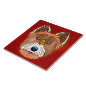 ウエストハイランドホワイトテリア醜い犬顔 タイル (側面)