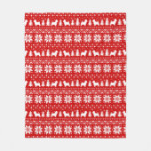 ウエストハイランドホワイトテリア |ウェスティークリスマス フリースブランケット (正面)