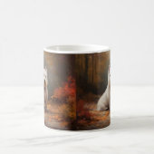 ウエストハイランドホワイトテリアin紅葉秋 コーヒーマグカップ (中央)