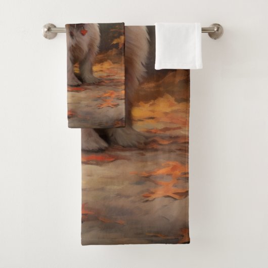 ウエストハイランドホワイトテリアin紅葉秋 バスタオルセット (インサイチュ)