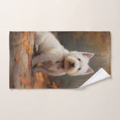 ウエストハイランドホワイトテリアin紅葉秋 バスタオルセット (ハンドタオル)