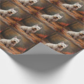 ウエストハイランドホワイトテリアin紅葉秋 ラッピングペーパー (角)