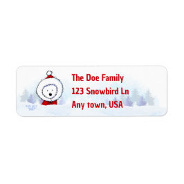 ウエストハイランド・ホワイトテリアのクリスマス住所ラベル ラベル
