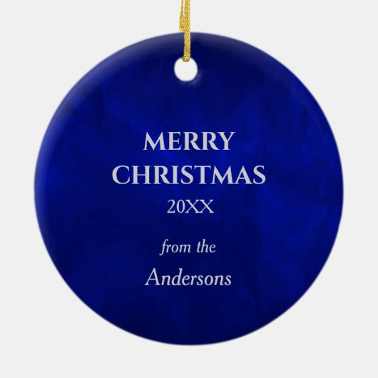 ウエストリアンシルバースノーフレーク王室のオンブルー セラミックオーナメント (裏面)