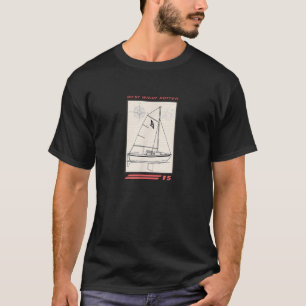 ウエストワイトポッター15帆船ラインスケッチ Tシャツ