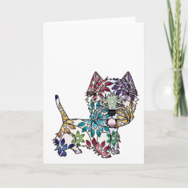 ウエスト・ハイランド・ホワイト・テリアの挨拶状 カード