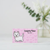 ウエスト・ハイランド・ホワイト・テリア愛 名刺 (スタンド正面)