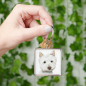 ウエスト・ハイランド・ホワイト・テリア犬 キーホルダー (手)