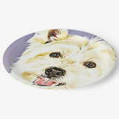 ウエスト・ハイランド・ホワイト・テリア、Westieの犬、子犬 ペーパープレート (アングル)