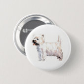 ウエスト・ハイランド・ホワイト・テリアWestie 缶バッジ (正面&裏面)