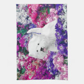 ウエスト・ハイランド・ホワイト・テ絵画リアーズ・ドッグ・アート キッチンタオル (縦)