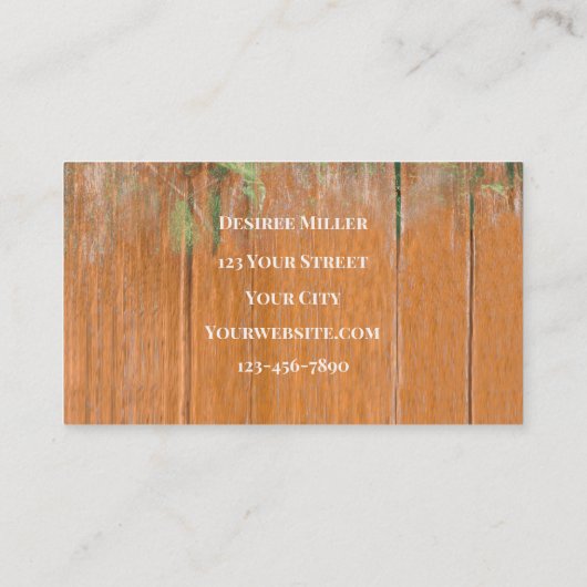 ウエス素朴タンブルスカルサンフラワーウッドテクスチャ 名刺 (裏面)