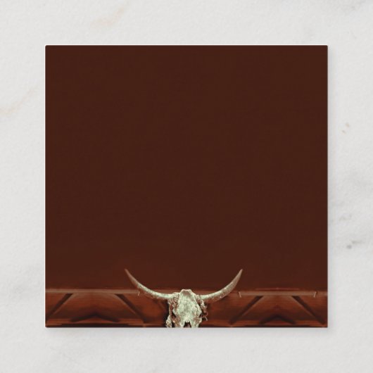 ウエス素朴タンブルスカル結婚式出欠 エンクロージャーカード (裏面)