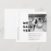 ウエディングの報告と挙式しない結婚の発表 招待状 (正面/裏面)