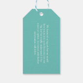 ウエディングアウトバスタブサントリーニ日付を保存 ギフトタグ (裏面)