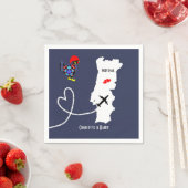 ウエディングアウトポルトガルホテルパーソナライズされた スタンダードカクテルナプキン (インサイチュ)