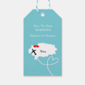 ウエディングイビサの日付を保存 ギフトタグ (正面)