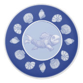 ウエディングウッドの魚と貝類のセラミックノブ セラミックノブ (正面)