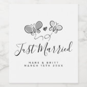 ウエディングカスタムパーティー用のかわいいボトルワインのワインラベル ワインラベル (シングルラベル)