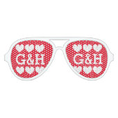 ウエディングカスタムモノグラムのパーティーの好意サングラス アビエーターサングラス (正面)