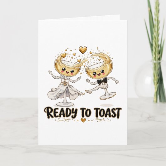 ウエディングカップル 招待状 (正面)
