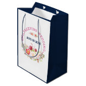 ウエディングカラフルフラワーブーケ&文字 ミディアムペーパーバッグ (裏面アングル)