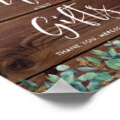 ウエディングカードギフト素朴緑豊かなストリングライト ポスター (角)