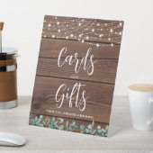 ウエディングカードギフト素朴緑豊かなストリングライト 台座サイン (インサイチュ)