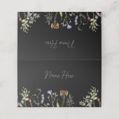 ウエディングカード名ワイルドフラワーフローラ濃色 プレイスカード (外部開封)