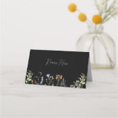 ウエディングカード名ワイルドフラワーフローラ濃色 プレイスカード (裏面)