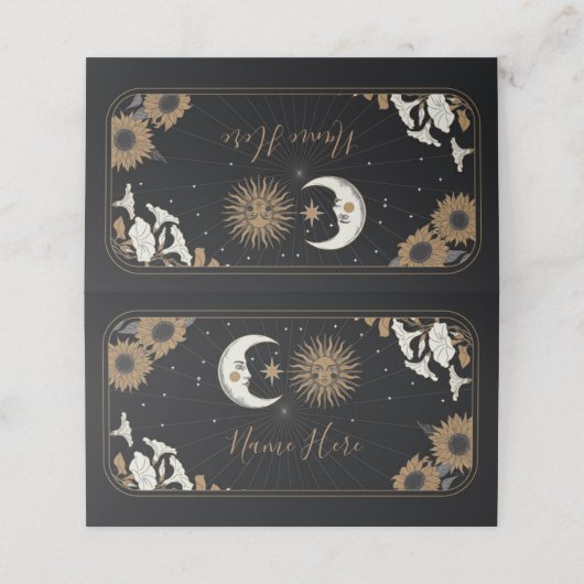 ウエディングカード結婚名のタロットムーンサンスターズ プレイスカード (外部開封)