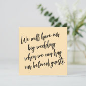 ウエディングカード 延期のお知らせ ピーチハグ 招待状 (スタンド正面)