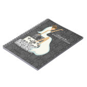 ウエディングケーキのブルネットの花嫁 ノートブック (左側)