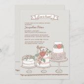 ウエディングケーキの招待状 招待状 (正面/裏面)