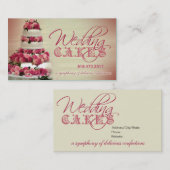 ウエディングケーキの砂糖菓子のイベントプランナー 名刺 (正面/裏面)