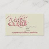 ウエディングケーキの砂糖菓子のイベントプランナー 名刺 (裏面)