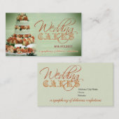 ウエディングケーキの砂糖菓子のイベントプランナー 名刺 (正面/裏面)