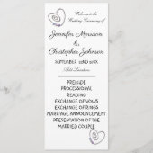 ウエディングケーキの結婚式プログラム プログラム (正面)