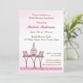 ウエディングケーキの花嫁の昼食会のシャワーの招待状 招待状 (スタンド正面)