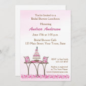 ウエディングケーキの花嫁の昼食会のシャワーの招待状 招待状 (正面/裏面)